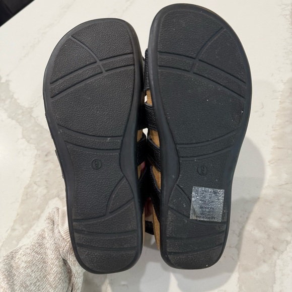 Cobbie Cuddlers Lace Up Leather Sandals Women’s 9 Black Comfort Insole Casual - Picture 8 of 10